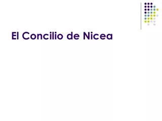 el concilio de nicea