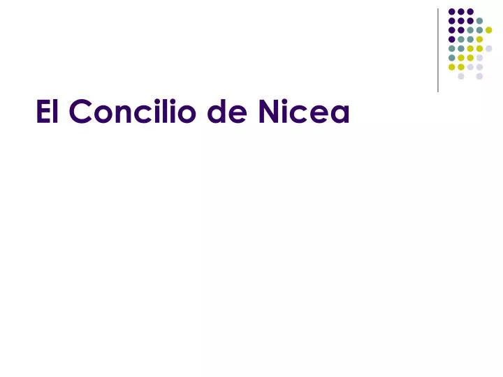 el concilio de nicea