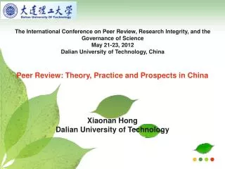 The International Conference on Peer Review, Research Integrity, and the Governance of Science