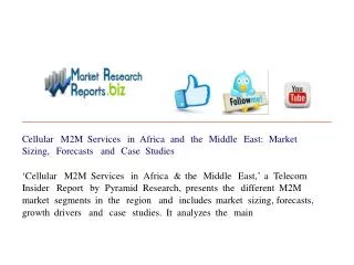 Cellular M2M Services in Africa and the Middle East: Market