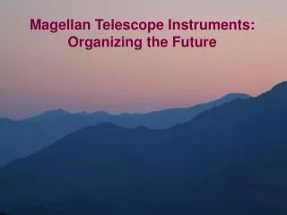 Magellan Telescope Instruments: Organizing the Future