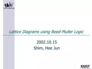 Lattice Diagrams using Reed-Muller Logic