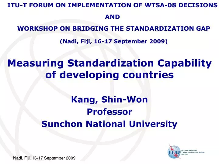 measuring standardization capability of developing countries