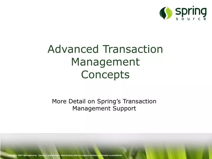 advanced transaction management concepts