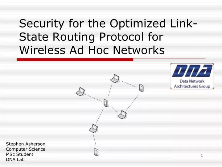 security for the optimized link state routing protocol for wireless ad hoc networks