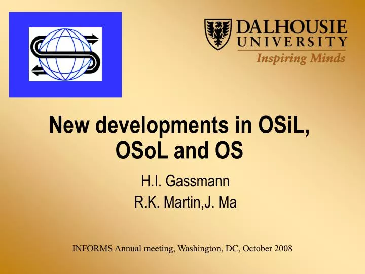 new developments in osil osol and os