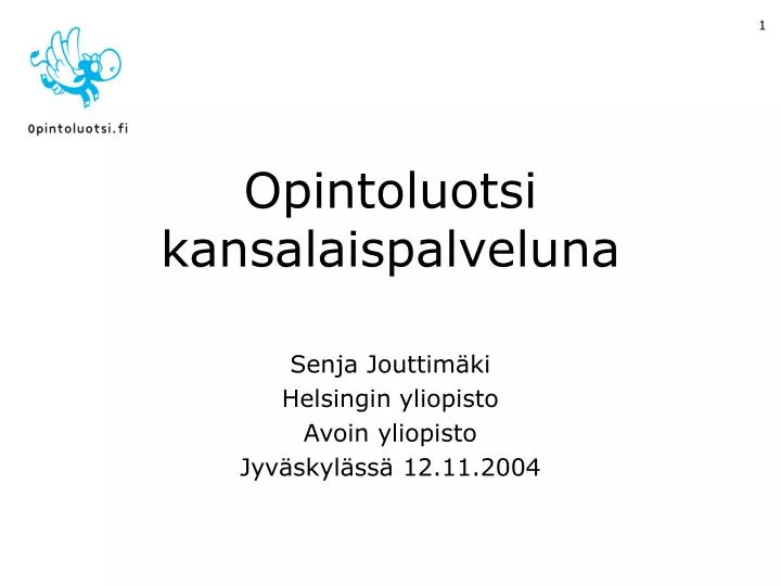 opintoluotsi kansalaispalveluna