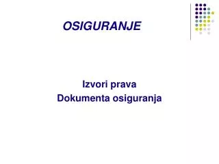 osiguranje