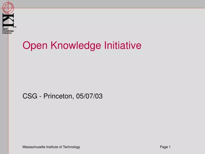 open knowledge initiative