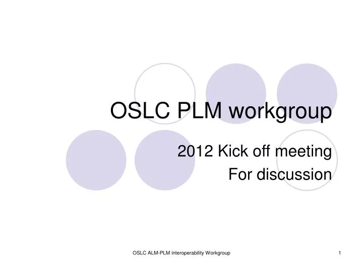 oslc plm workgroup