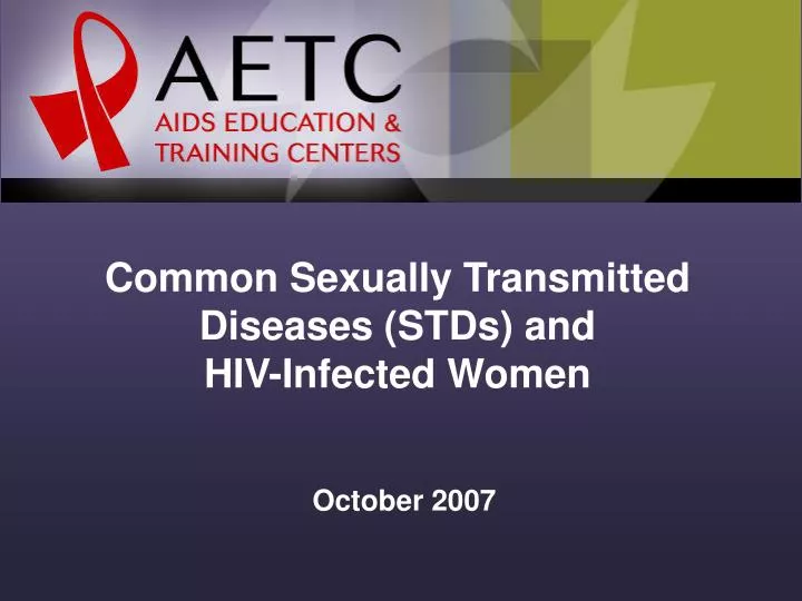 common sexually transmitted diseases stds and hiv infected women