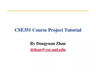 CSE351 Course Project Tutorial