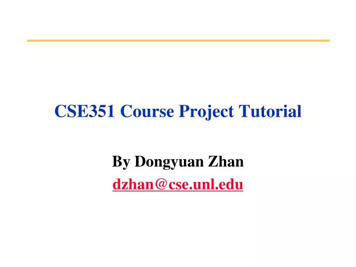 cse351 course project tutorial