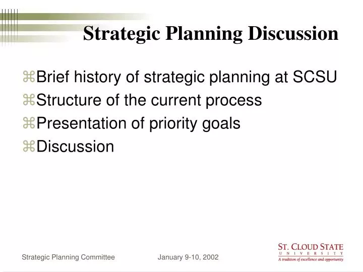 strategic planning discussion