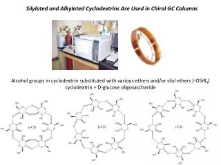 Alcohol groups in cyclodextrin substituted with various ethers and/or silyl ethers (-OSiR 3 )
