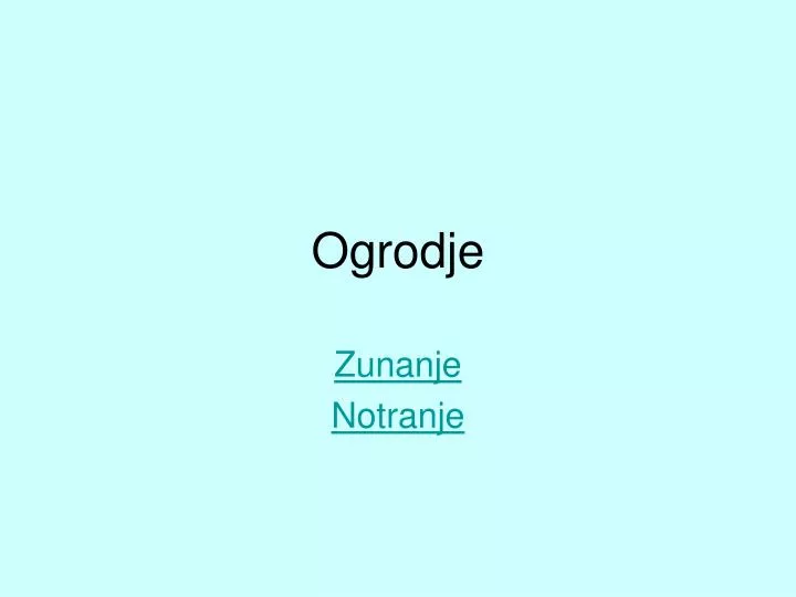 ogrodje