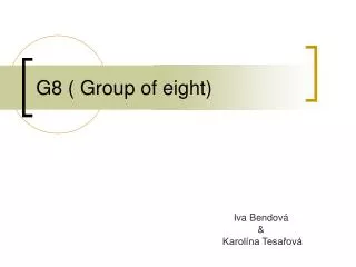 g8 group of eight