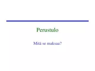 perustulo