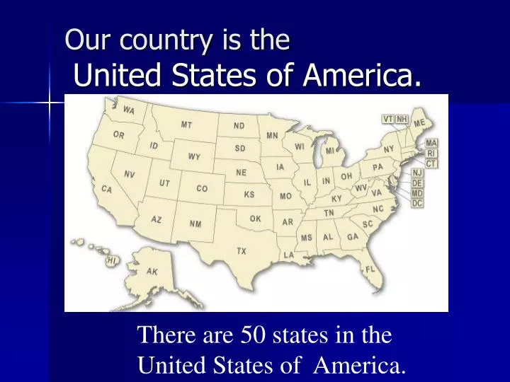 our country is the united states of america