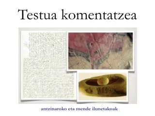 testua komentatzea