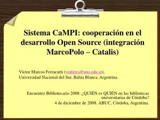 sistema campi cooperaci n en el desarrollo open source integraci n marcopolo catalis