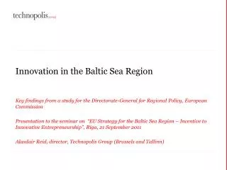 Innovation in the Baltic Sea Region