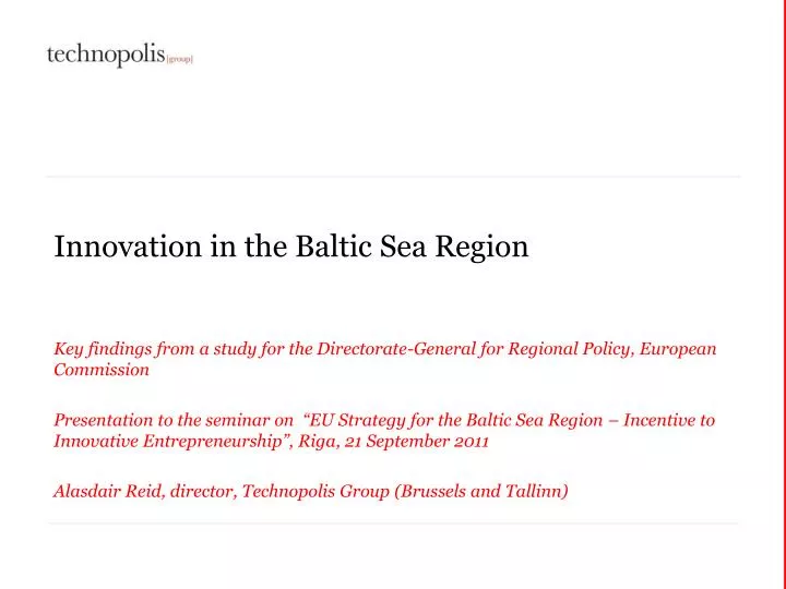 innovation in the baltic sea region