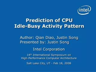 Prediction of CPU Idle-Busy Activity Pattern