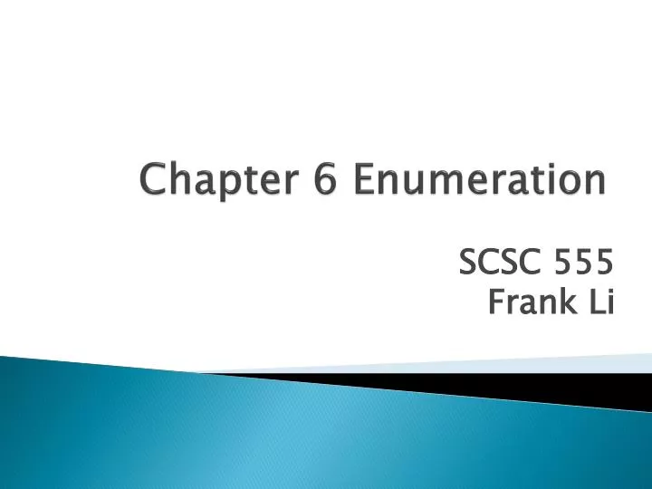chapter 6 enumeration