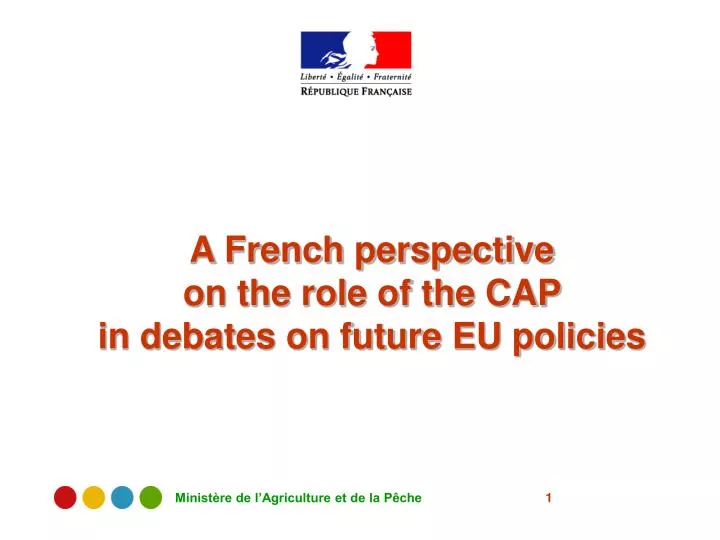 a french perspective on the role of the cap in debates on future eu policies