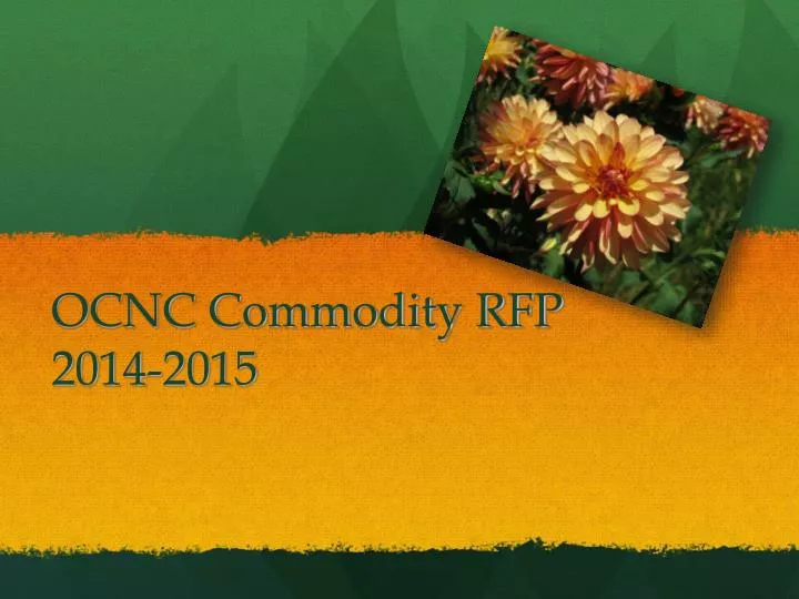 ocnc commodity rfp 2014 2015