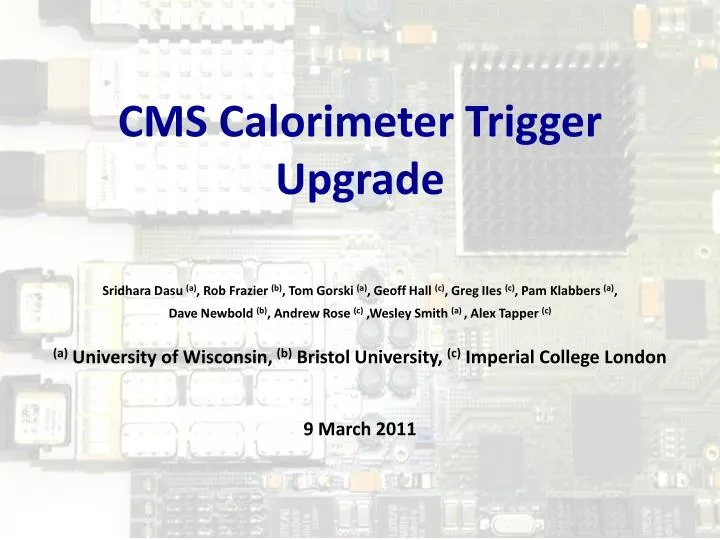 cms calorimeter trigger upgrade