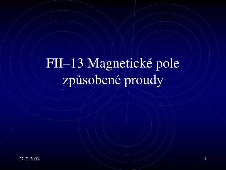 f ii 13 magnetic k pole zp soben proudy