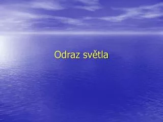 odraz sv tla