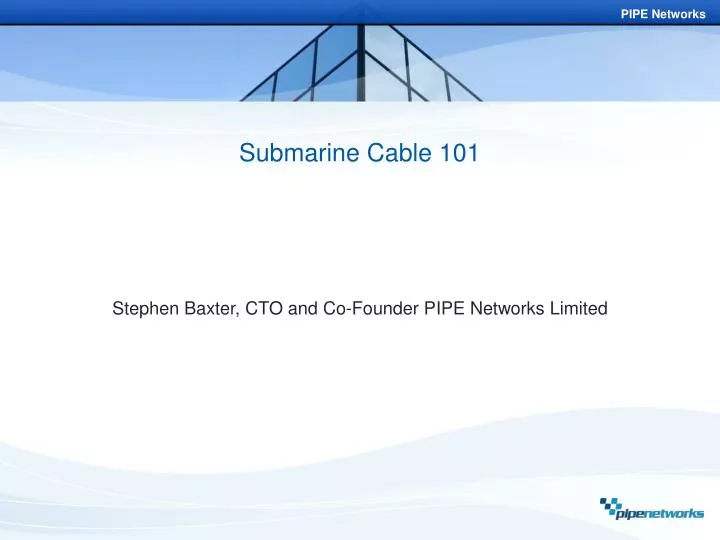 submarine cable 101