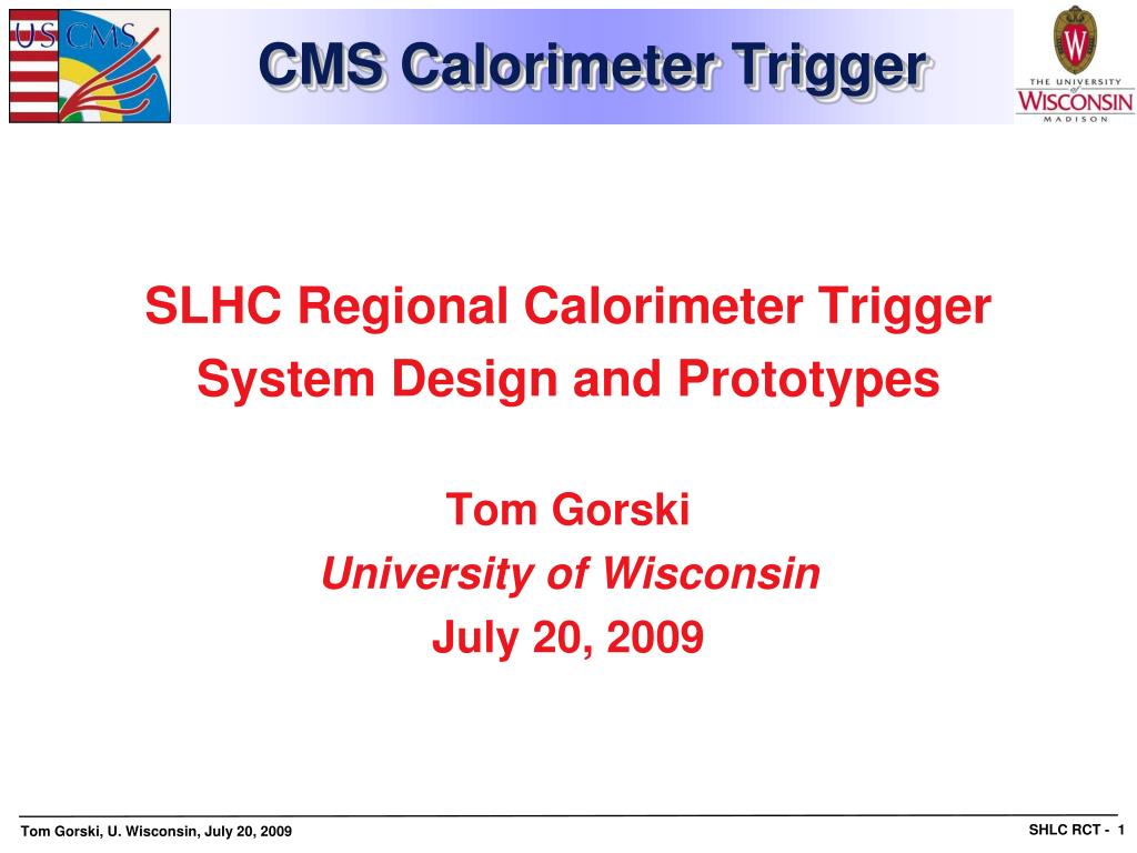 PPT - SLHC Regional Calorimeter Trigger System Design and Prototypes ...