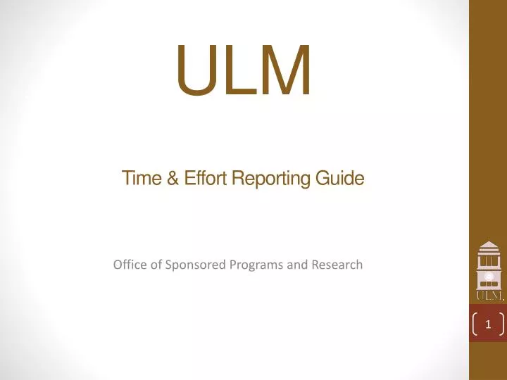 ulm time effort reporting guide