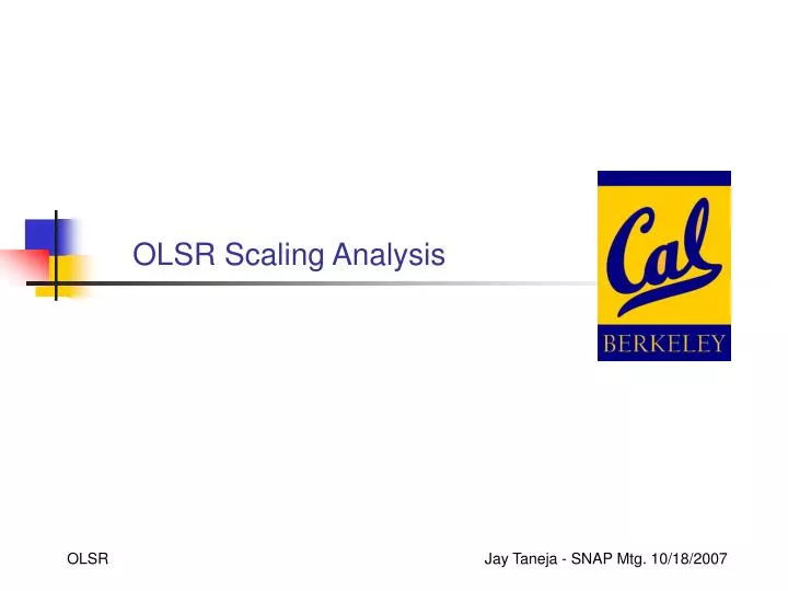 olsr scaling analysis