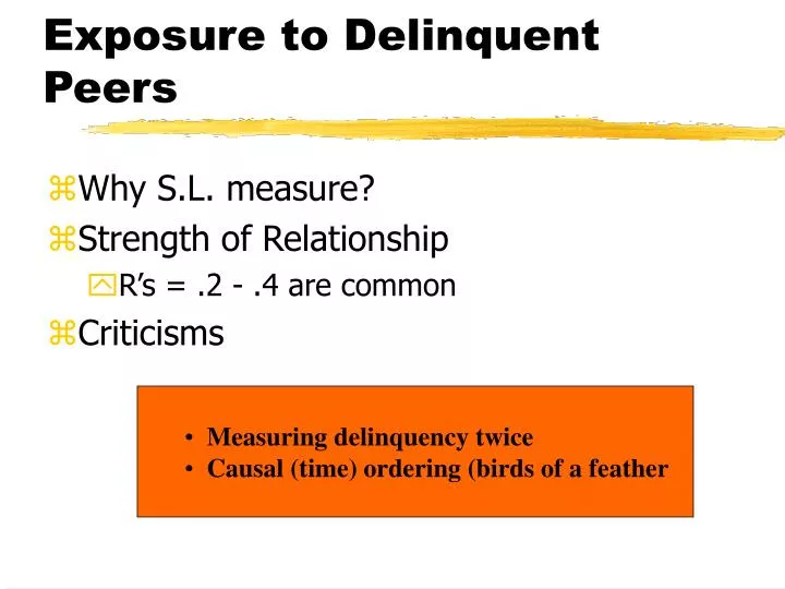 exposure to delinquent peers