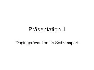 pr sentation ii