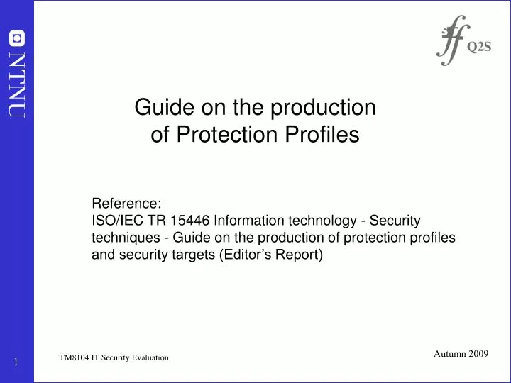 guide on the production of protection profiles