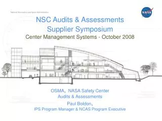 OSMA/NSC Audits and Assessments Division