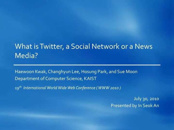 what is twitter a social network or a news media