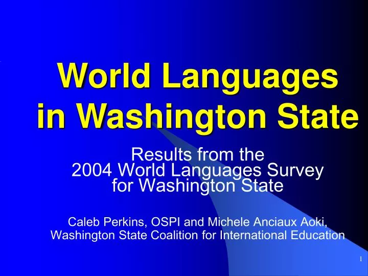 world languages in washington state