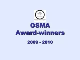 OSMA Award-winners