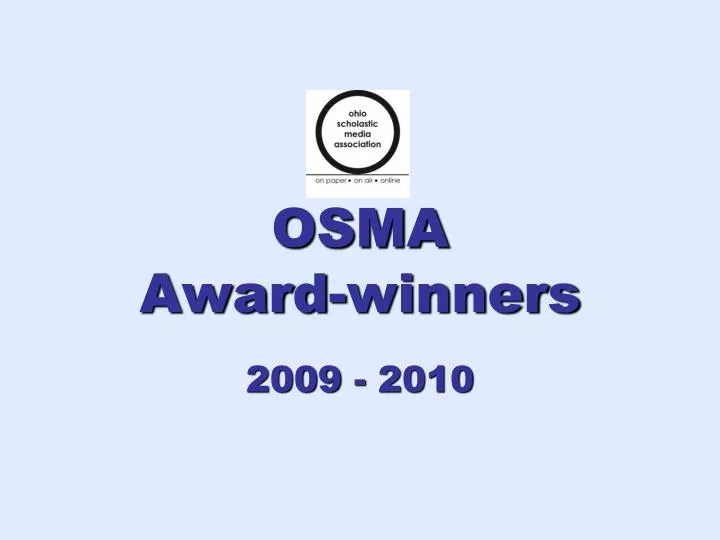 osma award winners