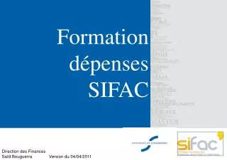 formation d penses sifac