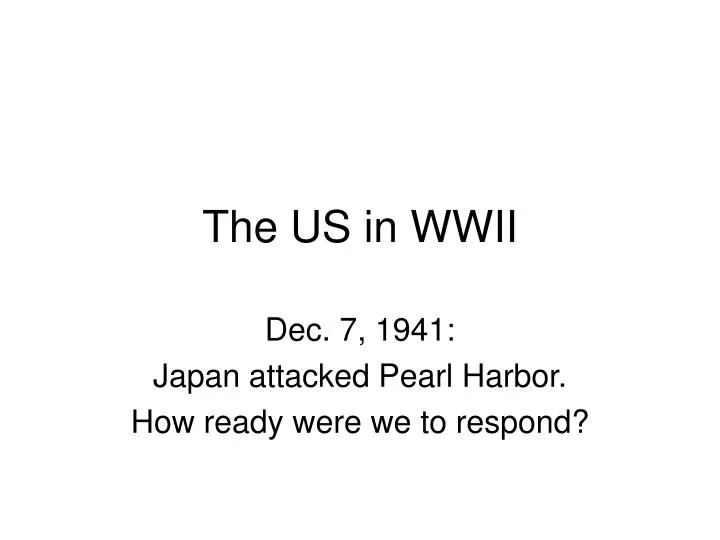 the us in wwii