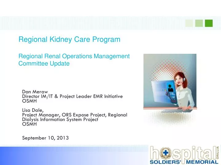 regional kidney care program regional renal operations management committee update