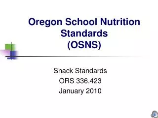 oregon school nutrition standards osns